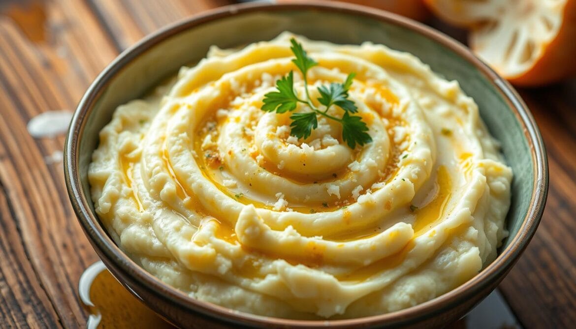 Roasted Garlic Cauliflower Mash