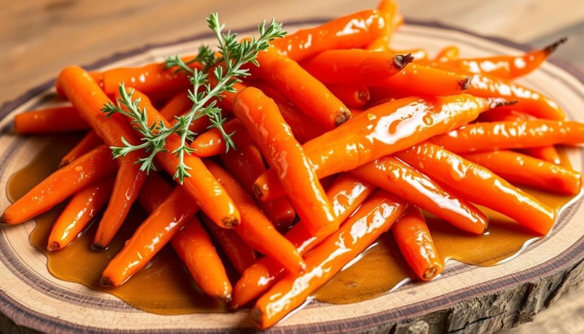 maple glazed carrots with thyme