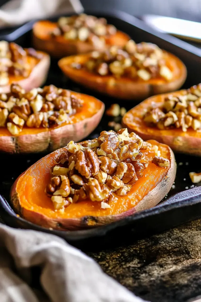 Maple Walnut Sweet Potato Skins Recipe